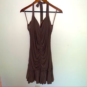 BCBG Brown halter dress
